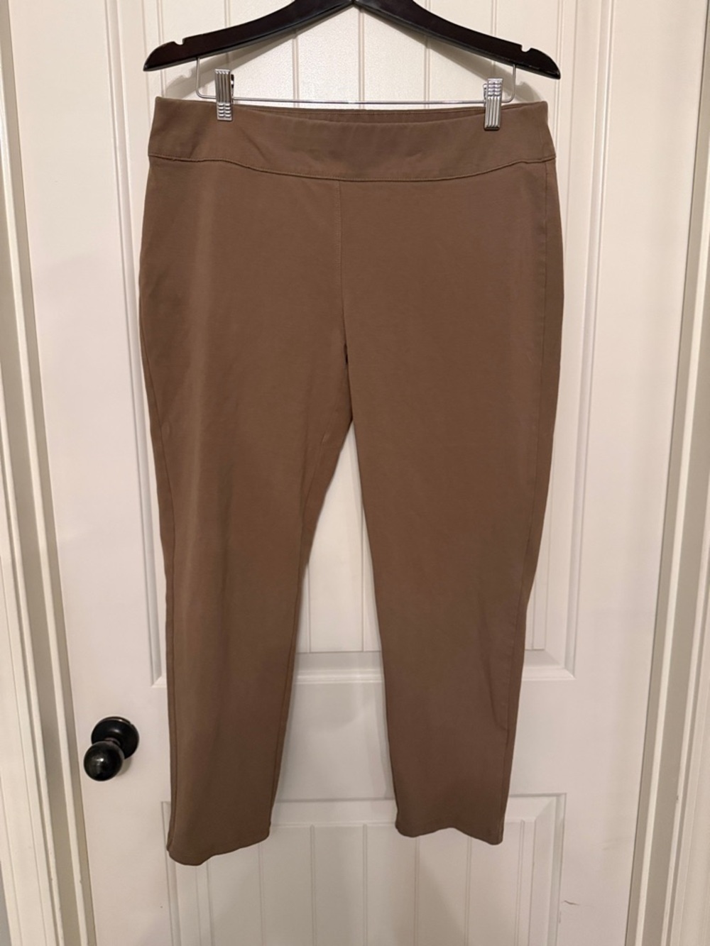 Susan Graver Brown Cropped Weekend Pants